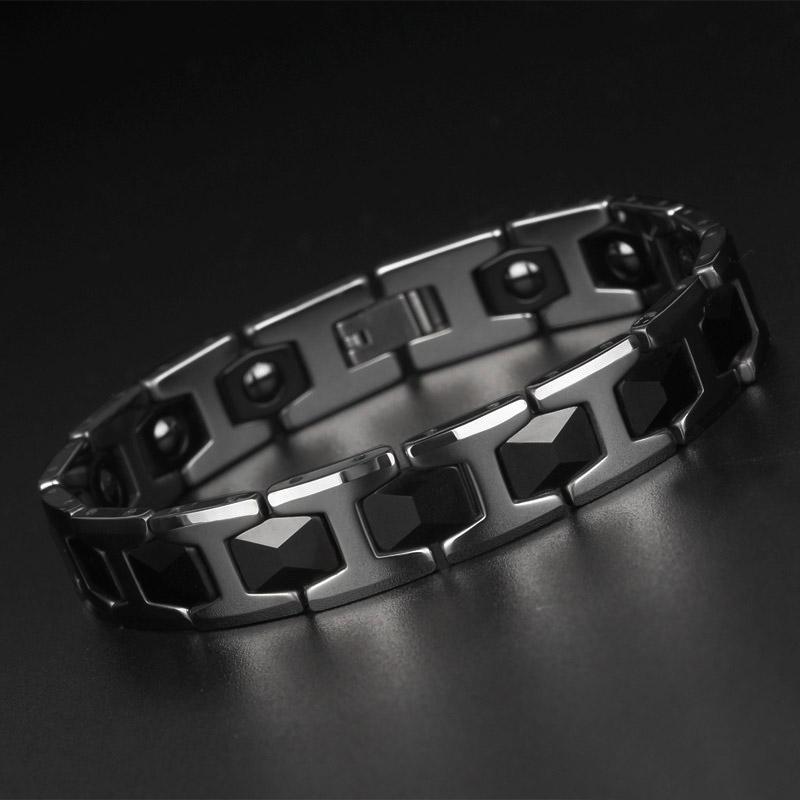 Tungsten  Bracelet for Men Magnetic Bracelet for Arthritis KKS-T12 - CIVIBUY