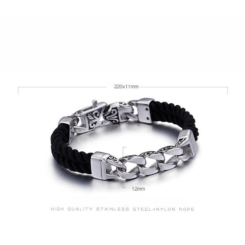 Handmade weave new style men titanium steel bracelet ETY-P3067 - CIVIBUY