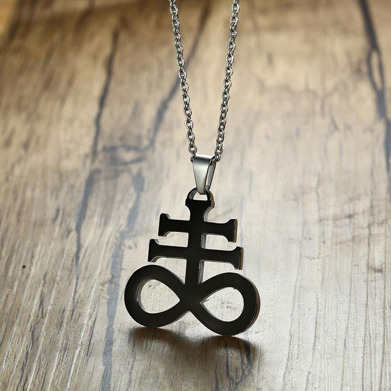 HipHop Satan Cross Black necklace - CIVIBUY