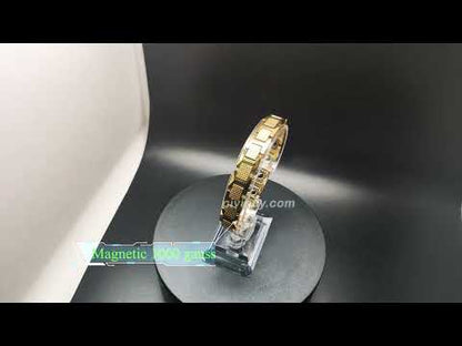 Mens Magnetic Bracelets for Arthritis Pain Relief Gold Bracelet ANG-A06