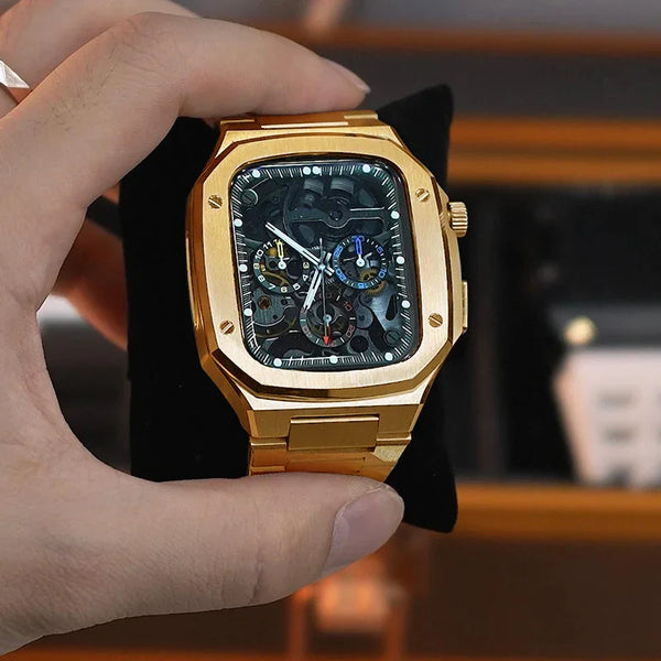 Apple Series 9/8/7/se/6/5 用高級 Apple Watch ケースとバンド セット