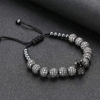 black sparkle bracelet king bracelet Bracelets cystol ball braclet - CIVIBUY