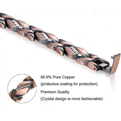 Sparkly Effective Women Magnetic Copper Bracelets for Arthritis pains - CIVIBUY