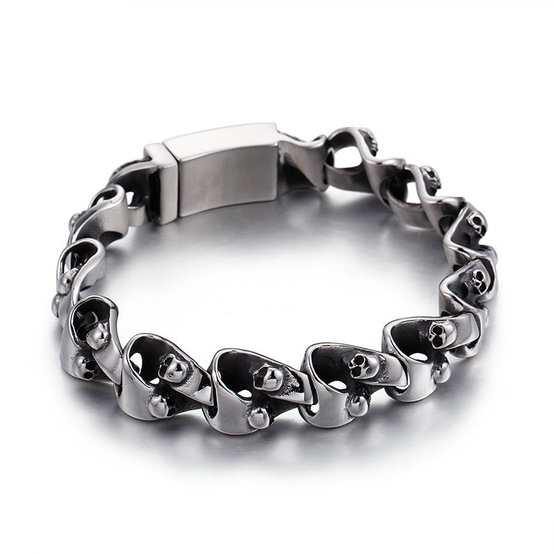 Luck Fashion steel chain Gilded steel Men Bracelet Gift Black Friday Deals TTK-S08 Free shipping - CIVIBUY