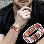 Mens 99% Pure Copper Magnetic Bracelet with High Powered Magnets 5000 Gauss 8.6Inches chain - CIVIBUY