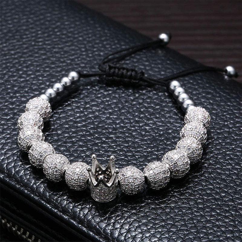 black sparkle bracelet king bracelet Bracelets cystol ball braclet - CIVIBUY