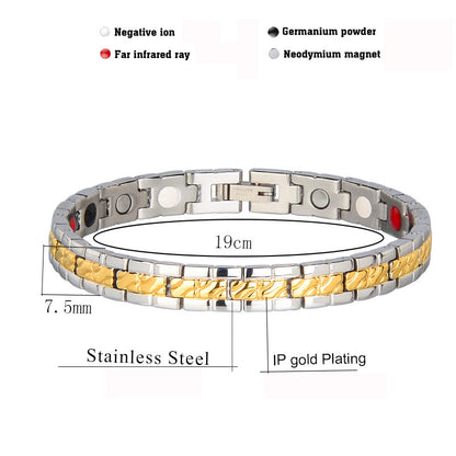 Womens Titanium Magnetic Therapy Bracelet for Arthritis Pain Relief Size Adjusting Tool and Gift Box Included By civibuy KC-G14 - CIVIBUY