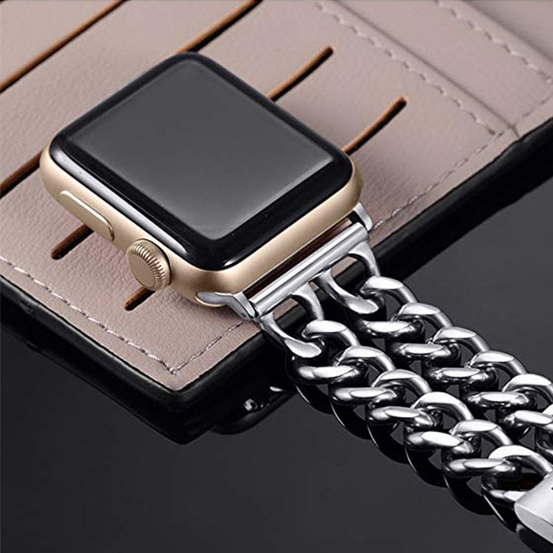 Stainless Steel Bands Compatible Watch Series 7/6/5/4/3 Chain Replacement Strap - CIVIBUY