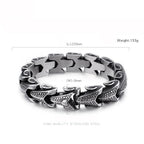 Viking bracelet, Mens stainless snake bracelet - CIVIBUY