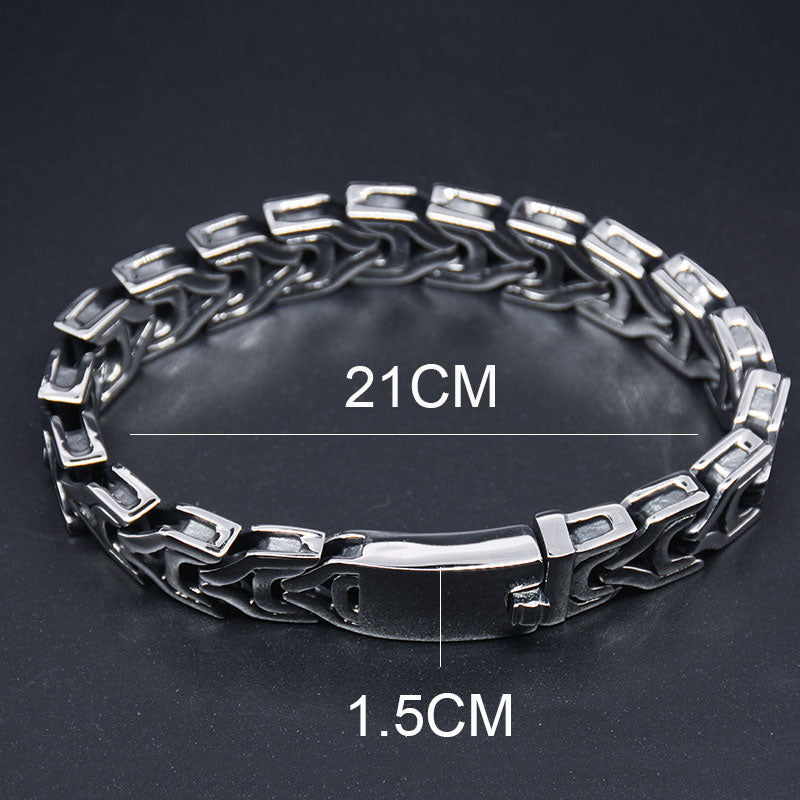 Viking bracelet Mens stainless steel bracelets wrist bracelet Wolf jewelry - CIVIBUY