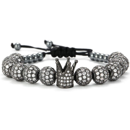black sparkle bracelet king bracelet Bracelets cystol ball braclet - CIVIBUY