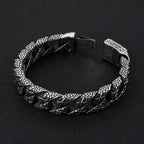 Rock punk skull head stainless steel bracelet - CIVIBUY
