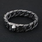 Rock punk skull head stainless steel bracelet - CIVIBUY