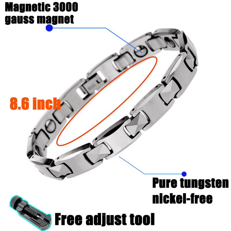 Solid Tungsten Bracelet for Men for Arthritis Pain Relief Health KKS-T10 - CIVIBUY