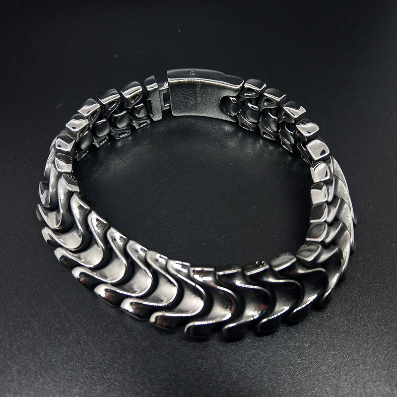 viking bracelet Jewelry cuba Men's Bracelet silver bracelet for men 8.3 inch - CIVIBUY
