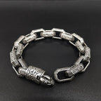 viking bracelet Jewelry Titanium Steel Men's Bracelet silver bracelet for men 9 inch - CIVIBUY